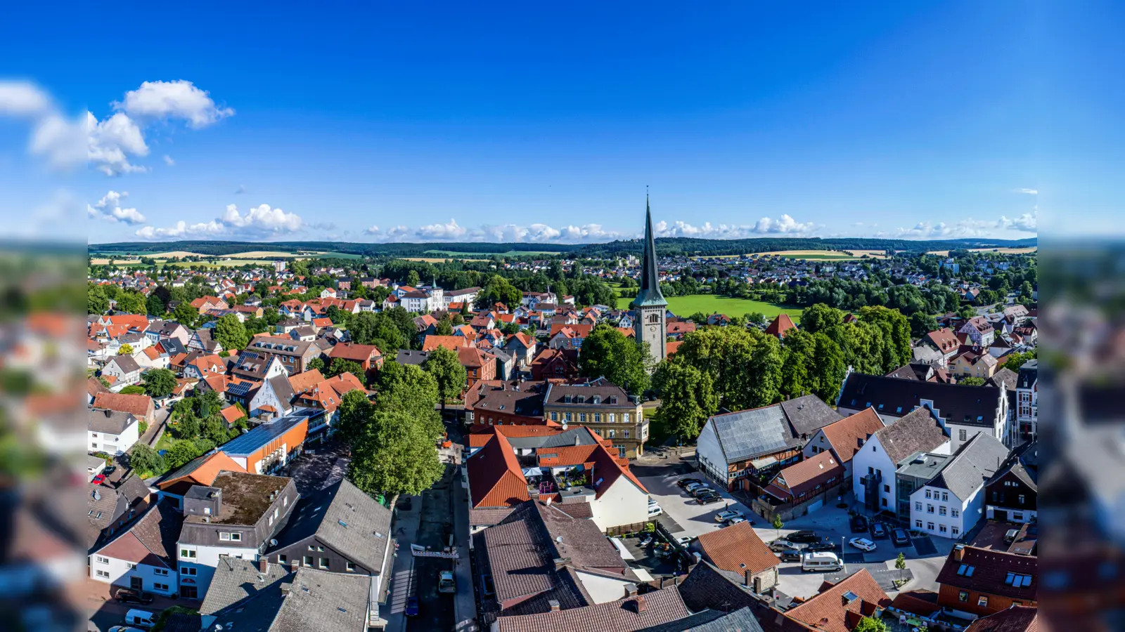 Der Stadtkern Brakels von oben. (Foto: Stadt Brakel)