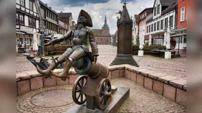 Der Münchhausenbrunnen. (Foto: Samtgemeinde Bodenwerder-Polle/ Rolf Sander)