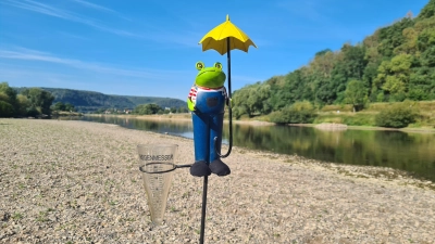 Sie brauchten im Sommer 2022 nicht häufig entleert werden, die manuellen Regenmesser – durch die Trockenheit sank dafür der Weserwasserspiegel der Weser auf Rekordtief.  (Foto: Matthias)