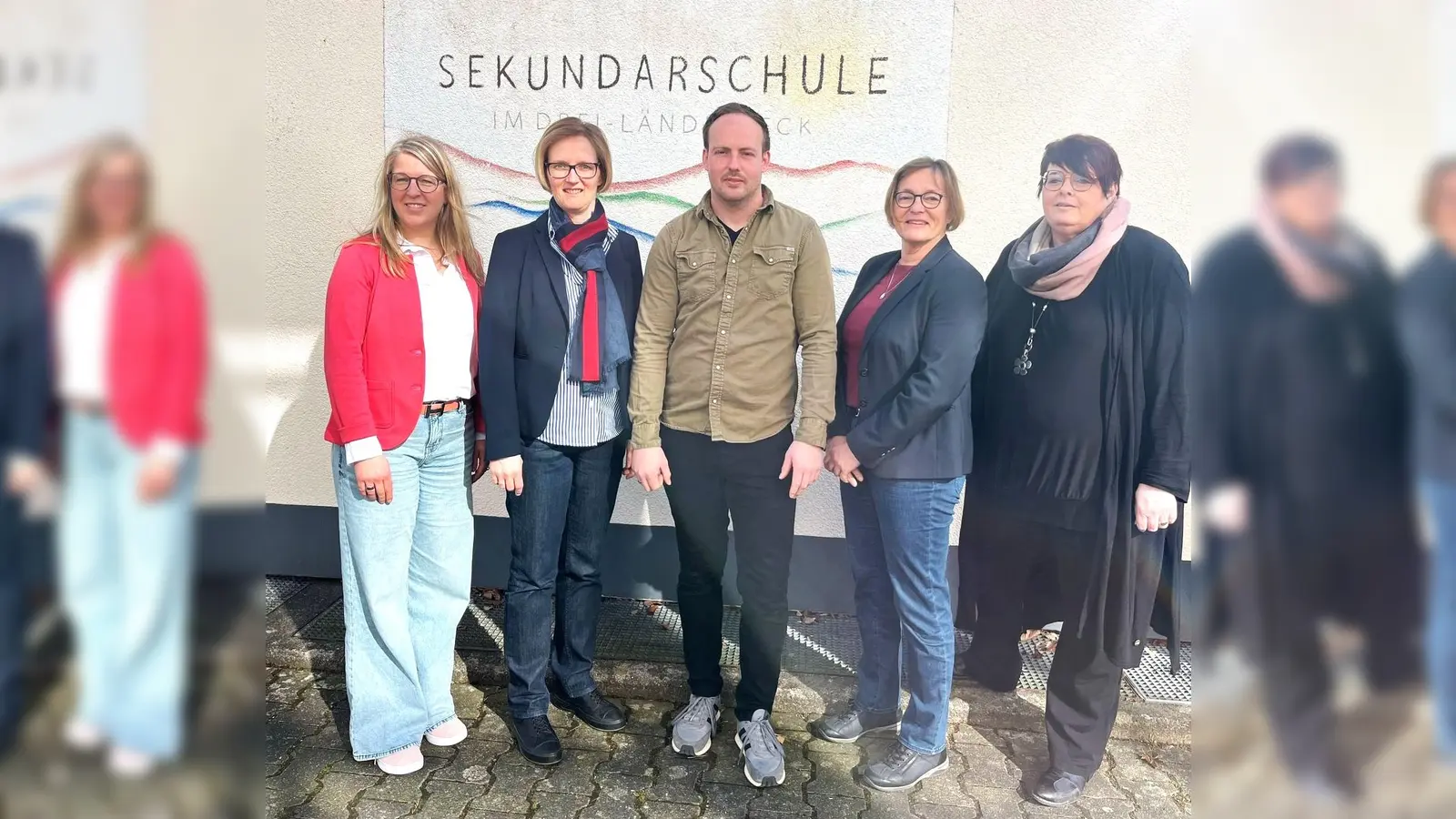 Das Schulleitungsteam mit dem neuen Abteilungsleiter Marcel Rasche (Foto: Sekundarschule)