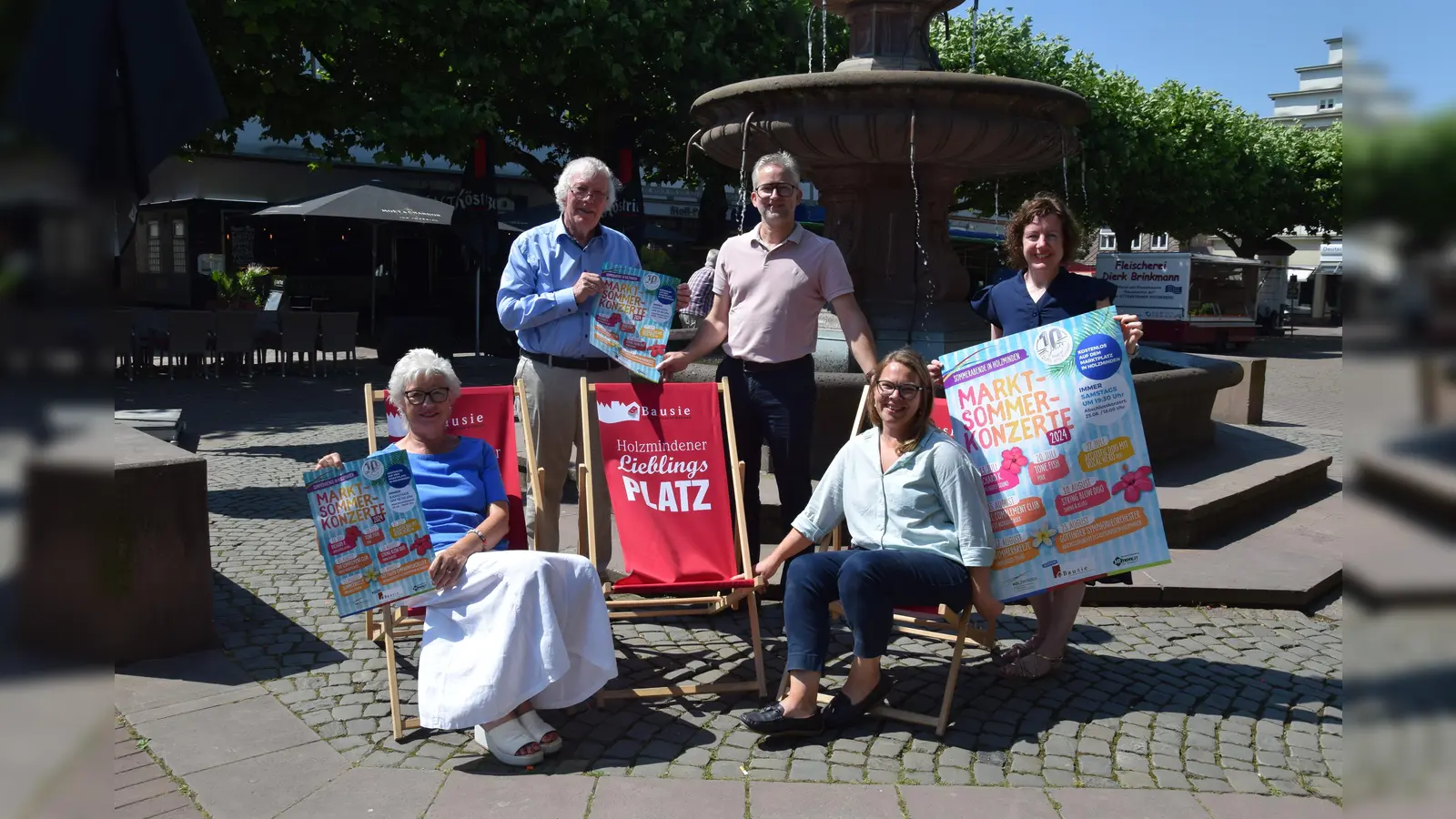 V.l.: Elke Briese, Karlheinz Klammt, Andreas Nolte, Inga Schaper und Isabell Adam sehen dem Marktsommer mit großer Vorfreude entgegen. (Foto: Marc Otto)