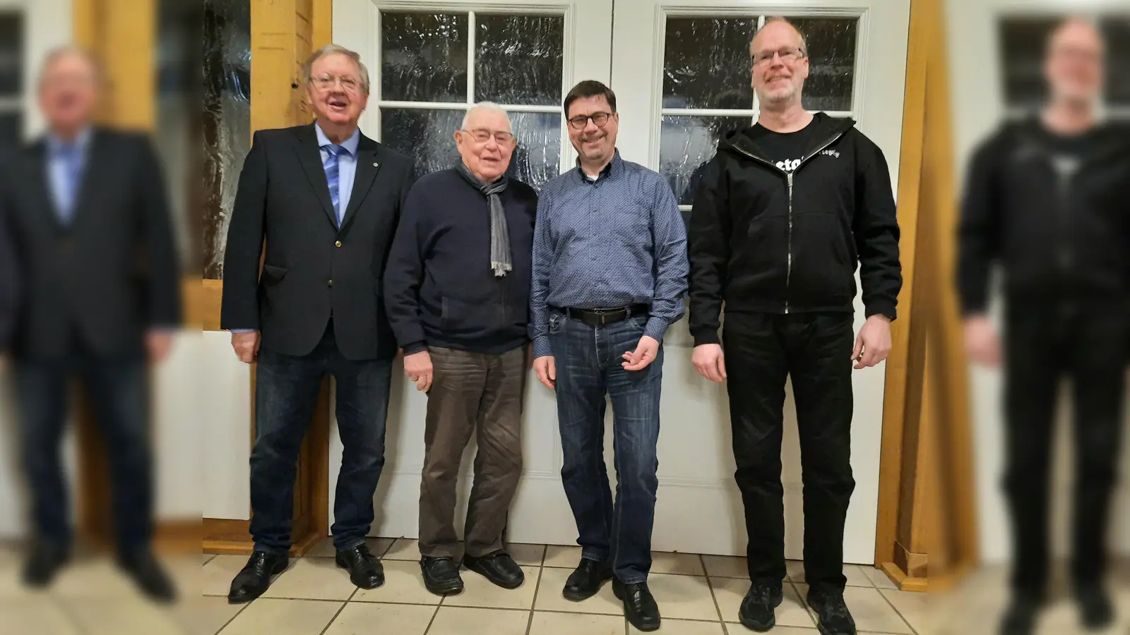 V.l.: Ulrich Jung, Vorsitzender; Heinrich Fiene, Ehrenvorsitzender; Werner Lange, Kassenwart; Georg Massolle, stellvertretender Vorsitzender. (Foto: privat)